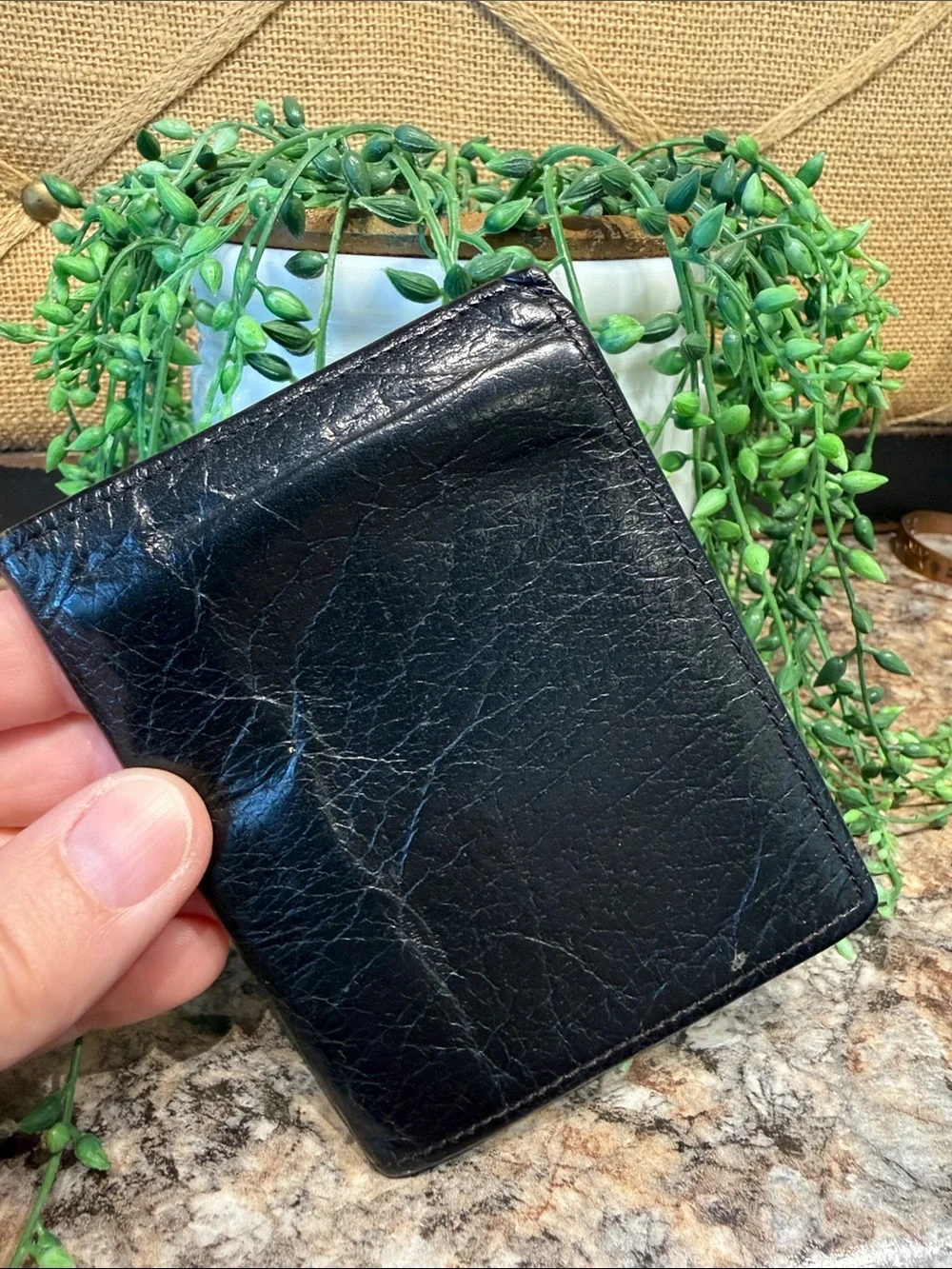 Vintage Justin Leather Bifold Wallet